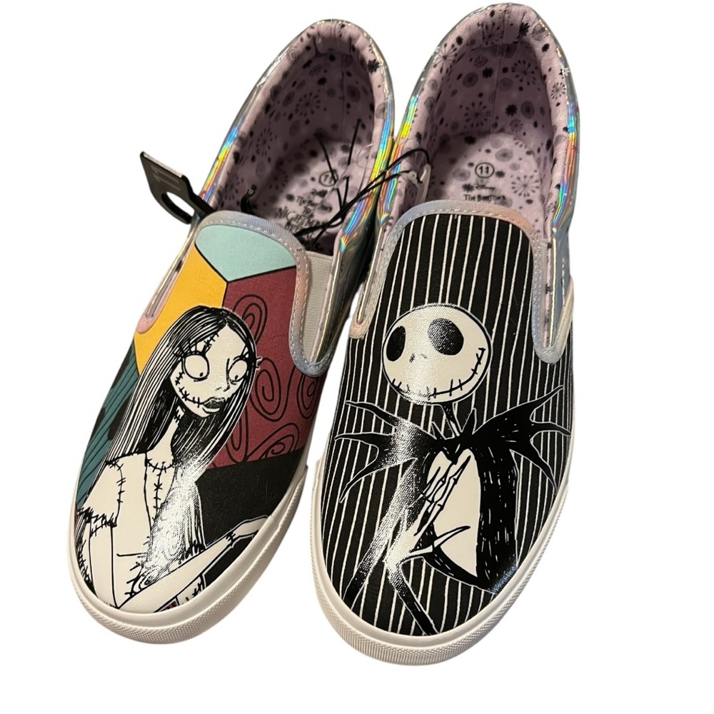 Disney Silver and Black Flats for Everyday Comfort - Picture 1 of 13
